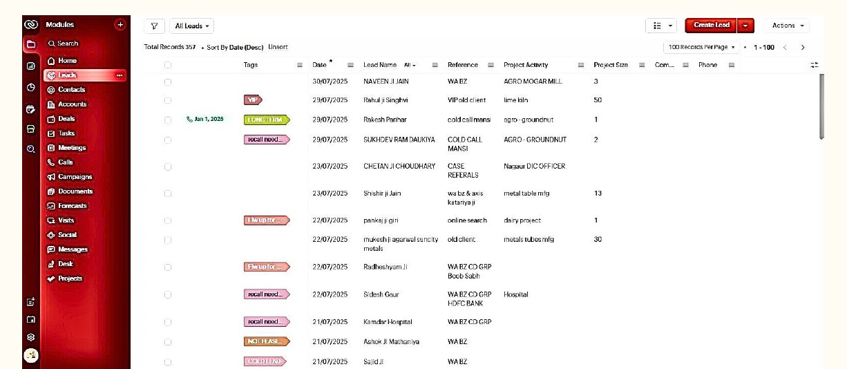 Client Relationship Management System